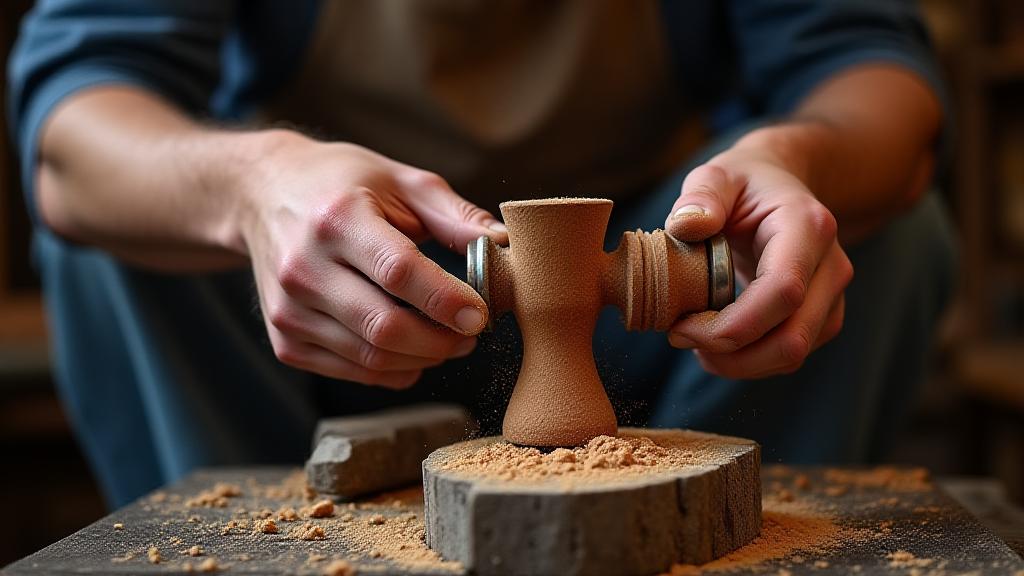 Artigiano al lavoro su un bilanciere